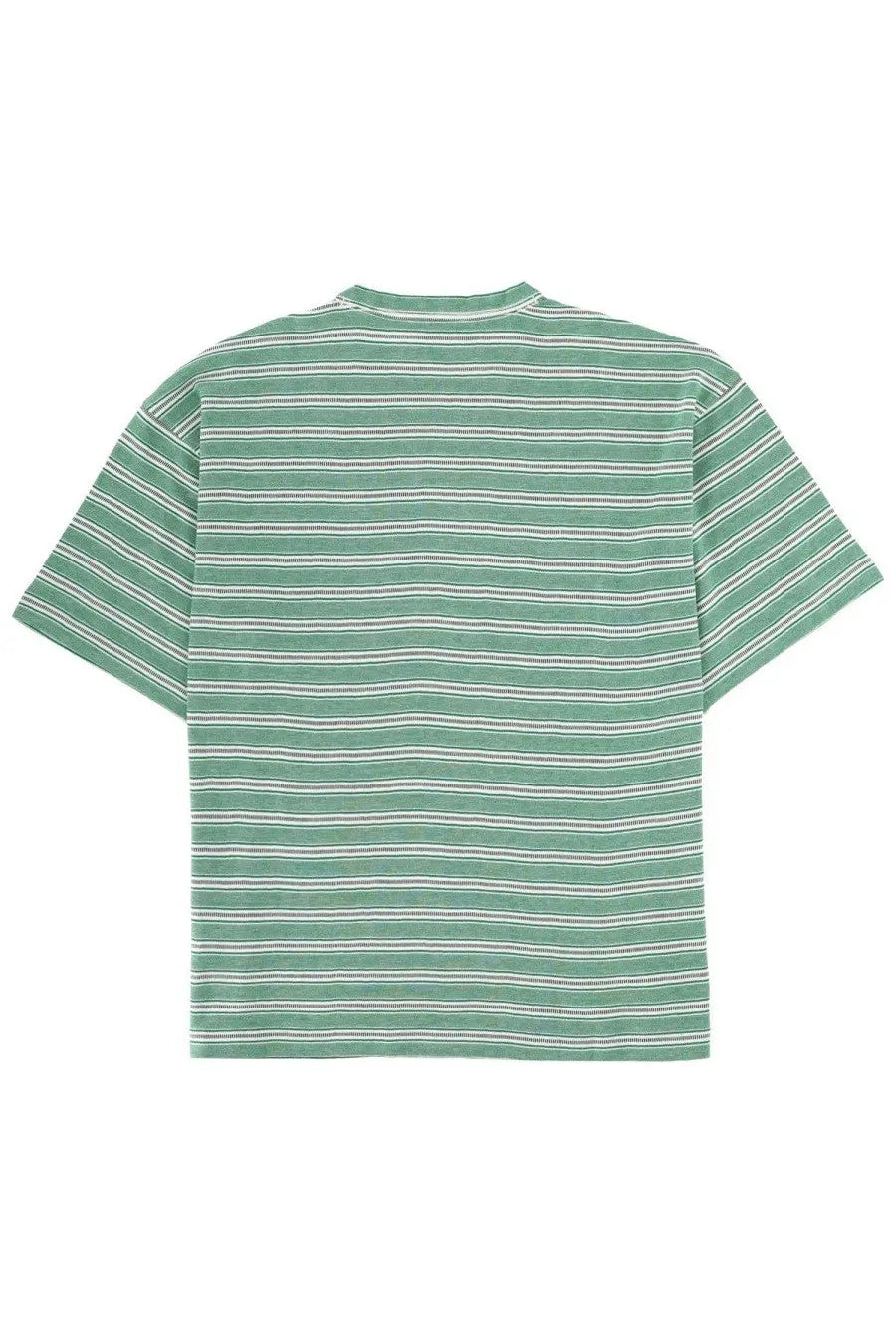 YMC men’s shirt triple green green and white striped short-sleeved t-shirt with relaxed fit