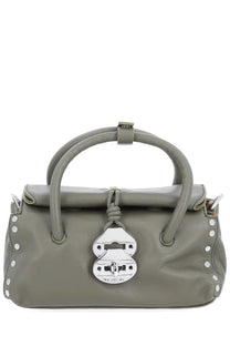 Zanellato women’s small green leather handbag with silver-tone hardware and studded detailing