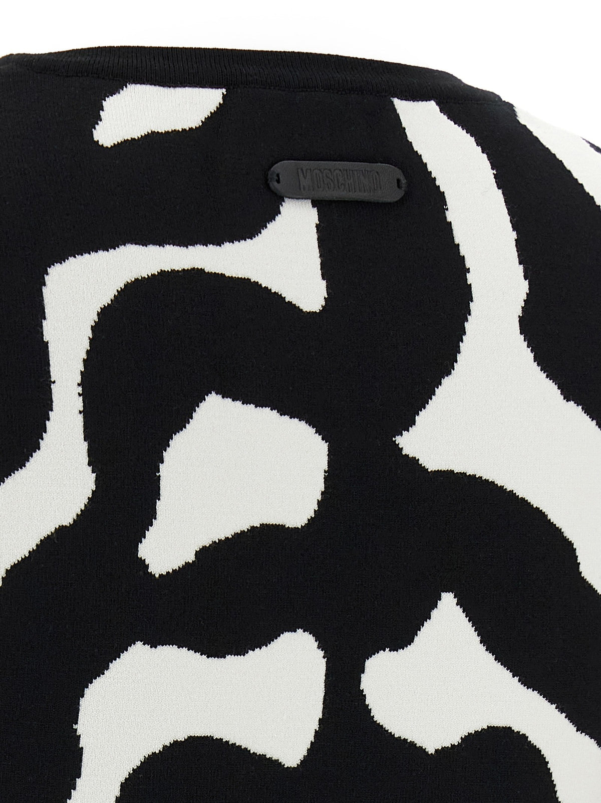 Moschino Zebra Intarsia Sweater Black