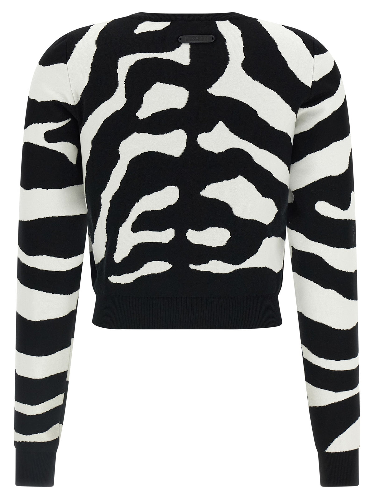 Moschino Zebra Intarsia Sweater Black