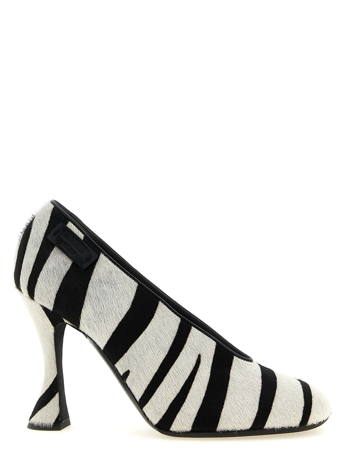 Moschino Zebra Pony Pumps White