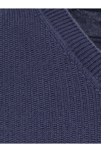 Navy blue ribbed knit v-neck cashmere sweater for men by zegna perfect for stylish layering and comfort