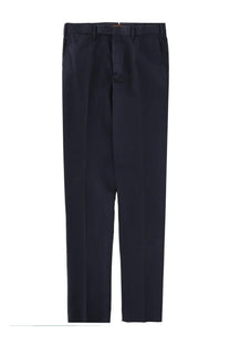 Zegna men’s pantalone sartoriale in cotone blue dark navy formal trousers with sleek straight-leg cut and subtle pleats