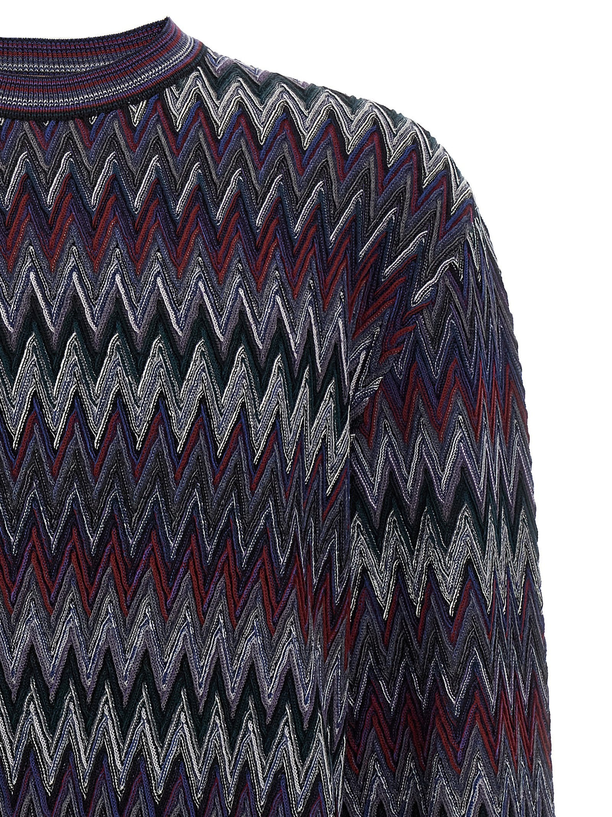 Missoni Zigzag Pattern Sweater Blue