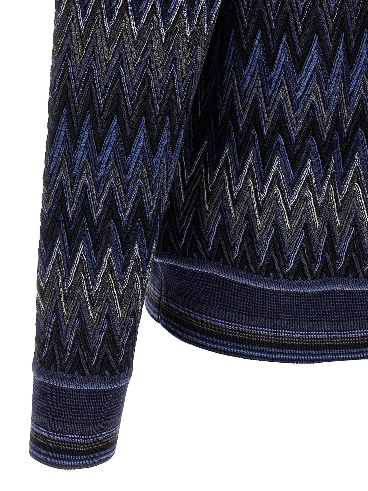 Missoni Zigzag Pattern Sweater Blue
