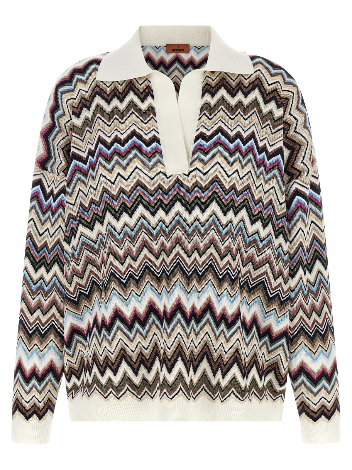 Missoni Zigzag Polo Shirt Gold