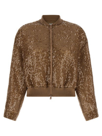 Brunello Cucinelli Zip Cardigan Brown
