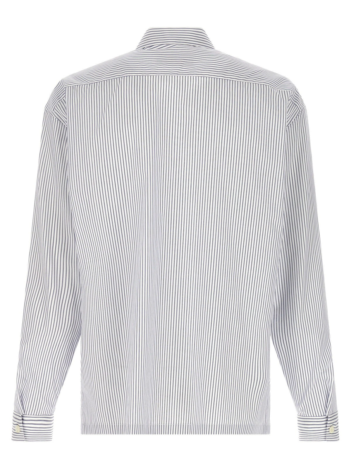 PRADA Zip Striped Shirt Blue
