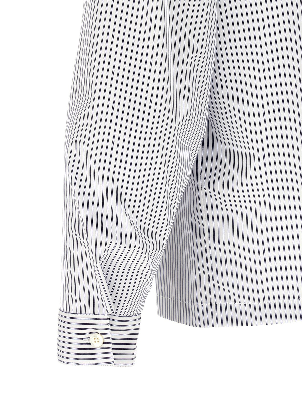 PRADA Zip Striped Shirt Blue