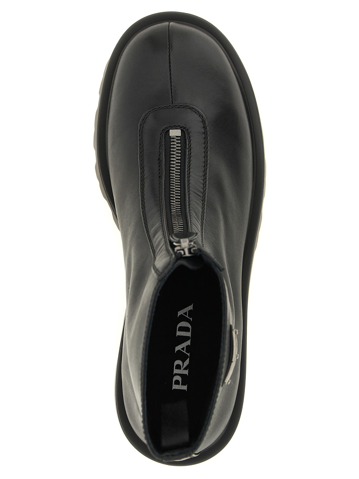 PRADA Zipped Ankle Boots Black