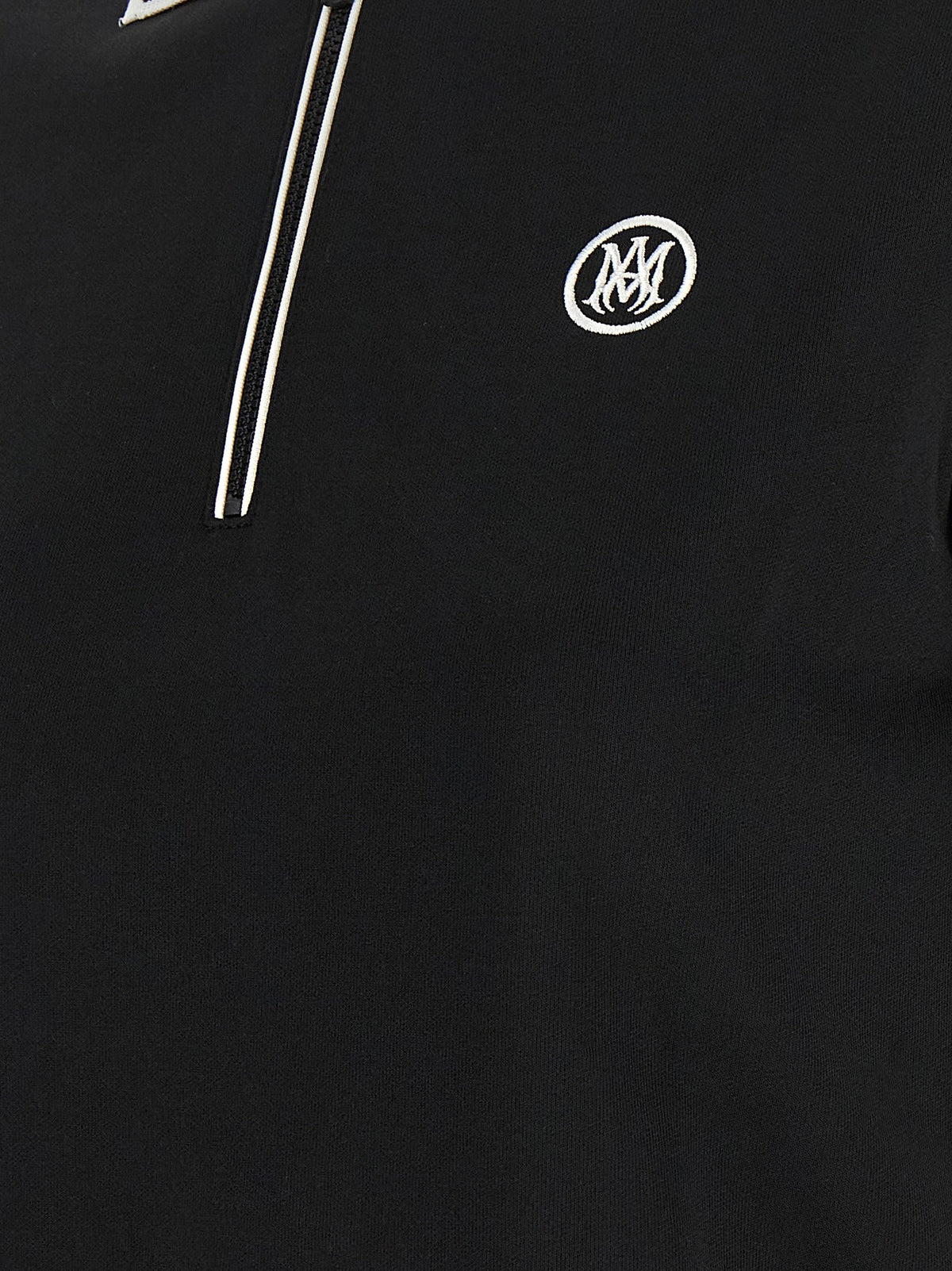 AMIRI Zipped Polo Shirt Black