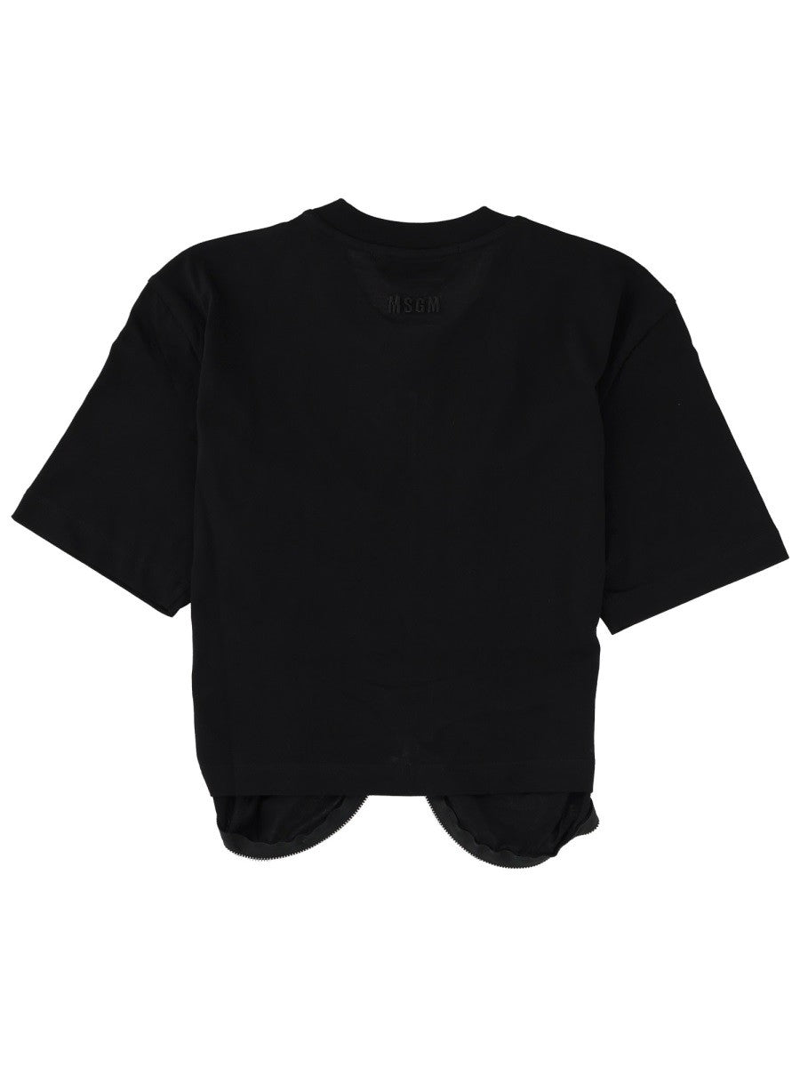 MSGM Women's Zippered Shirt Black